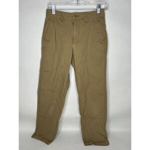 Old Navy Womens Khaki Tan Elastic Waist High Waisted‎ OG Chino Pants XS Uniform